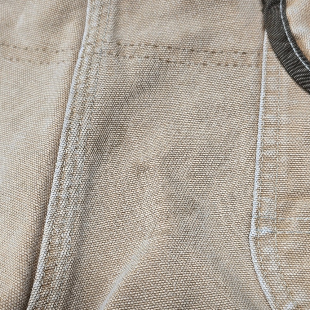 Vintage Carhartt Hunting Pants Mens 42x32 Tan Canvas Brush Guard Made in USA - Picture 10 of 14